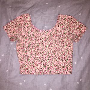 Cute floral crop top